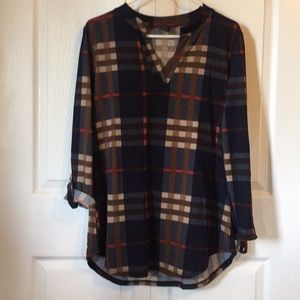 Blue and brown tunic